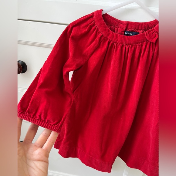 Adorable Baby Gap Corduroy dress with bow and matching diaper cover 🎈 - Picture 4 of 9